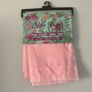 Tropic Harbor Pink Curtains